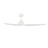 Wac Stella 3-Blade Smart Ceiling Fan 60in Matte White with 3000K LED Light Kit and Remote Control F-056L
